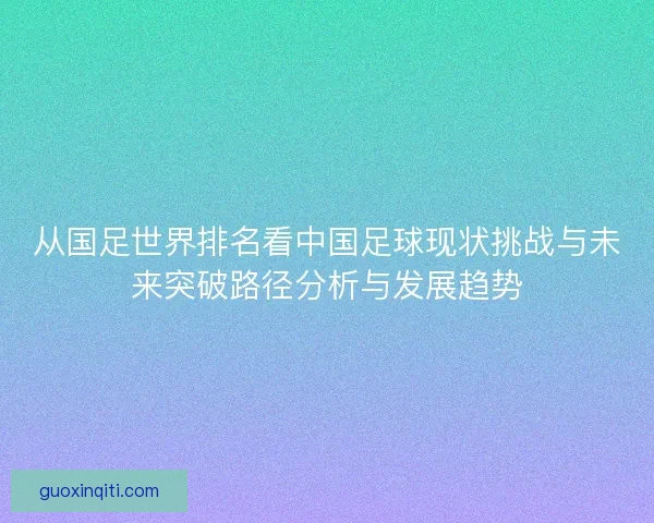 从国足世界排名看中国足球现状挑战与未来突破路径分析与发展趋势